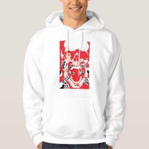 Veste À Capuche Crâne et anneaux - rouge