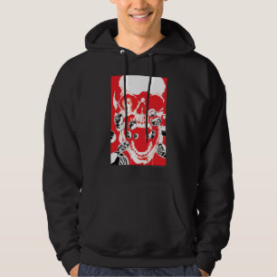 Veste À Capuche Crâne et anneaux - rouge