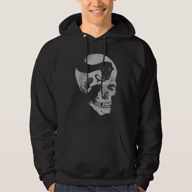 Veste À Capuche Crâne gothique avec serpent (Devant)