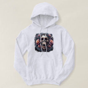 Veste À Capuche Crâne gothique orné de Rose