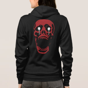 Veste À Capuche Crâne Rouge Ruisselant : Tranchant Gothique