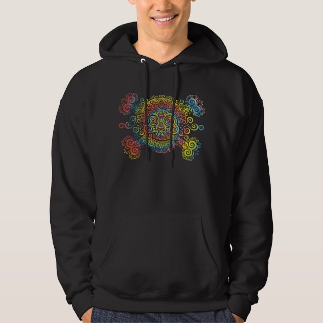 Veste À Capuche Crâne teint noué de sucre (Devant)