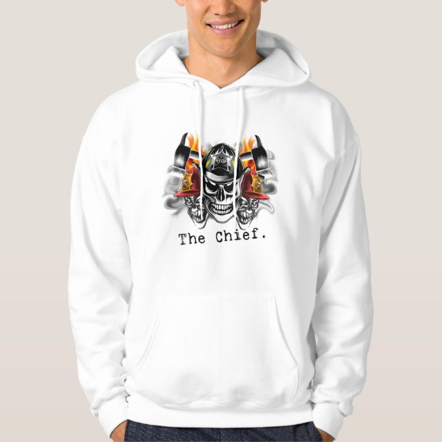 Veste À Capuche Crânes de sapeur-pompier : Le chef (Devant)