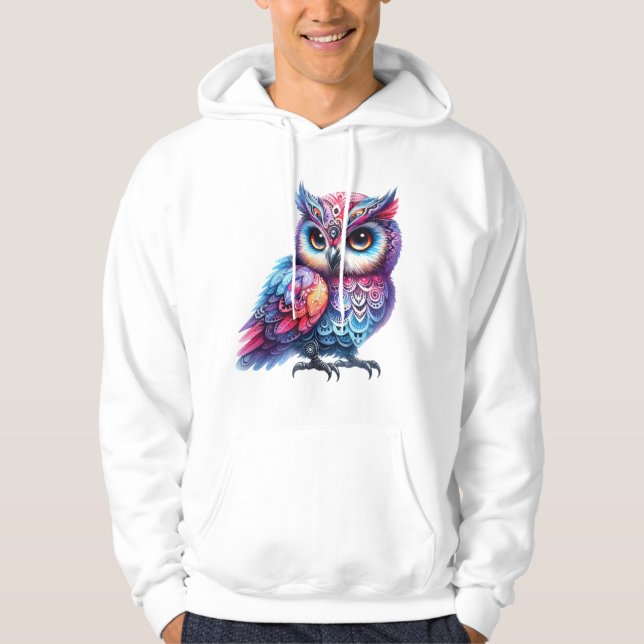 Veste À Capuche Créations d'objets d'artisanat d'hibou enchantés (Devant)