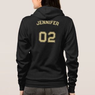 Veste À Capuche Créer Joueuse femme Nom Jersey Numéro Zip complète