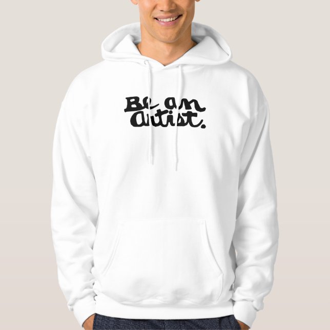 Veste À Capuche Créer librement : devise artistique manuscrite (Devant)