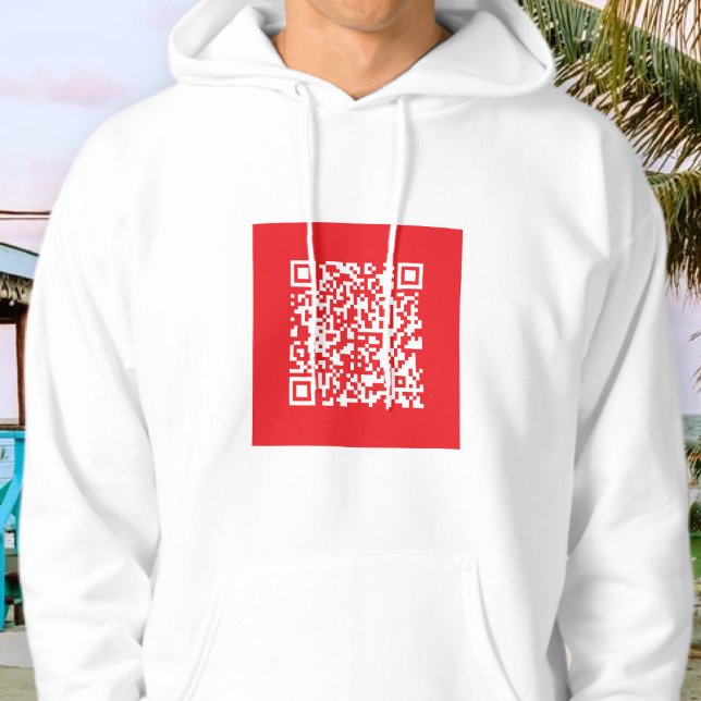Veste À Capuche Créer un code QR rouge numérisable (modifiable) (Créateur téléchargé)