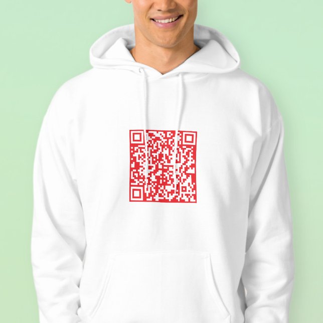 Veste À Capuche Créer un code QR rouge scannable (modifiable) (Créateur téléchargé)