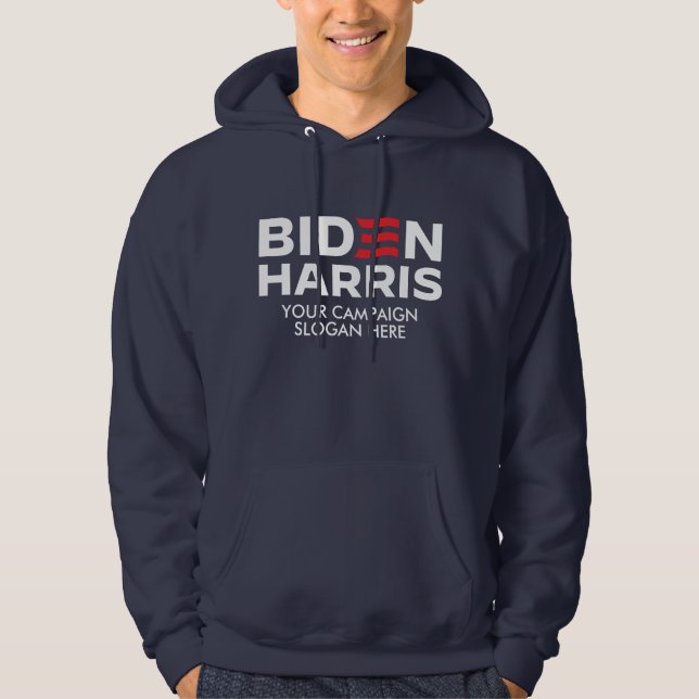 Veste À Capuche Créez votre propre Biden Harris 2024 (Devant)
