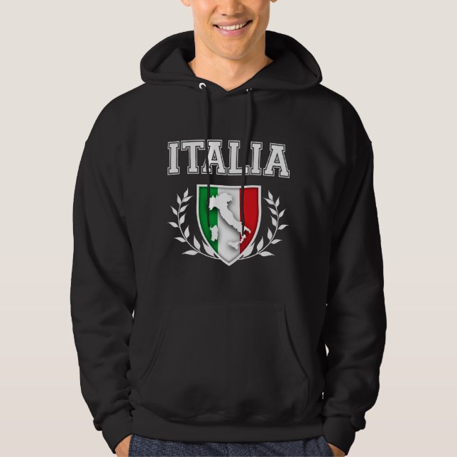 Veste À Capuche Crête italienne de drapeau (Devant)