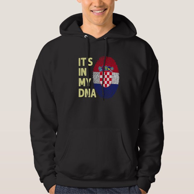 Veste À Capuche Croatie Dans Mon Adn Drapeau Croate Équipe Croatie (Devant)