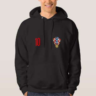 Veste À Capuche Croatie Jersey Numéro dix Croate Futebol Soccer