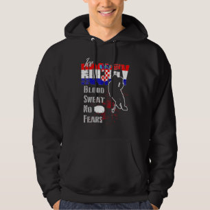 Veste À Capuche Croatie Supporter Chute de sang Pas de peur Hockey