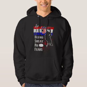 Veste À Capuche Croatie Supporter Chute de sang Pas de peur Hockey