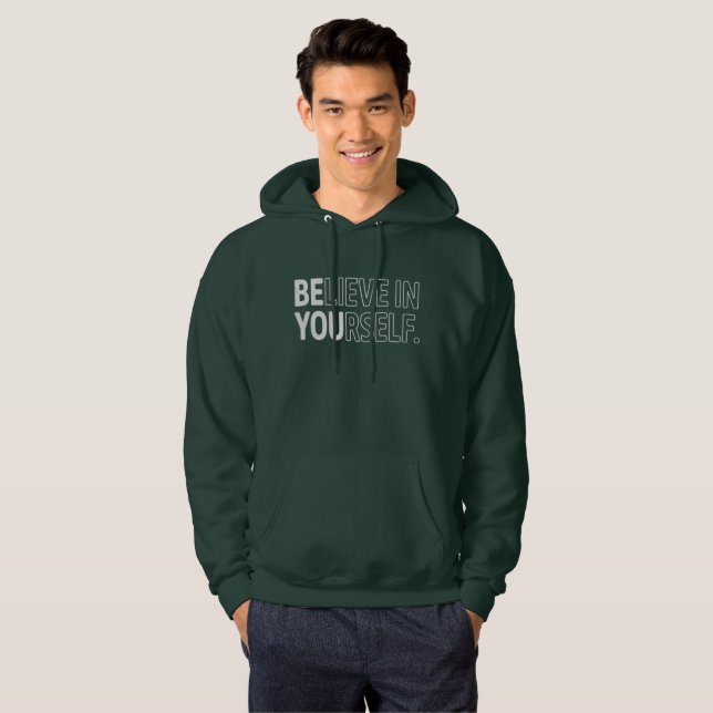 Veste À Capuche Croire En Soi Professeur Motivation Positive  (Devant entier)