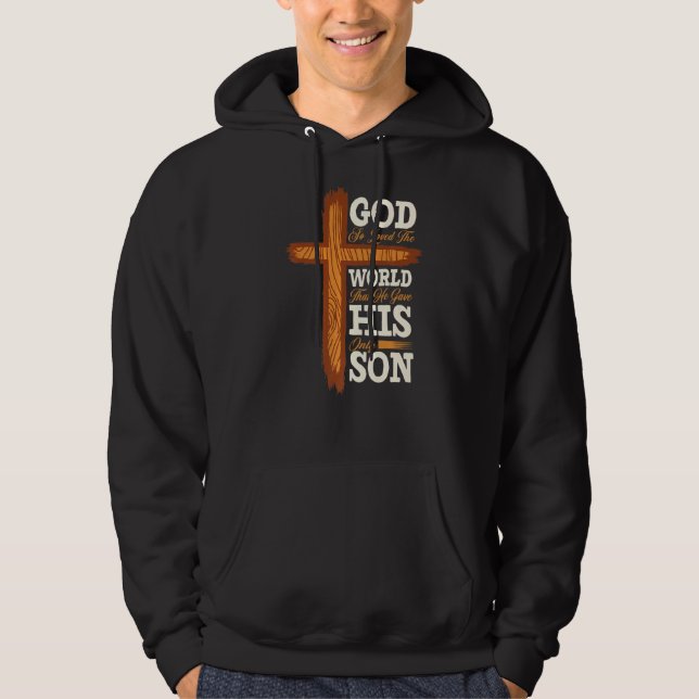 Veste À Capuche Croix chrétienne Bible Verse Écriture Foi (Devant)