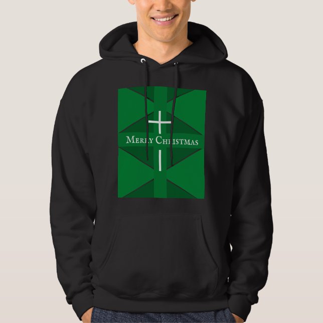 Veste À Capuche Croix de voeux de Noël (Devant)