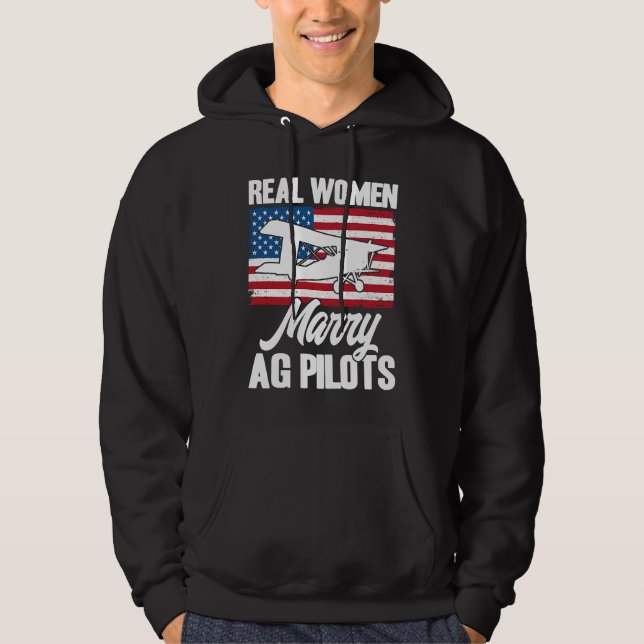 Veste À Capuche Crop Duster American Flag Real Women Marry AG Pilo (Devant)