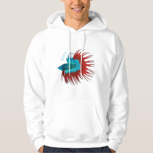 Veste À Capuche Crowntail betta fish dessin animé