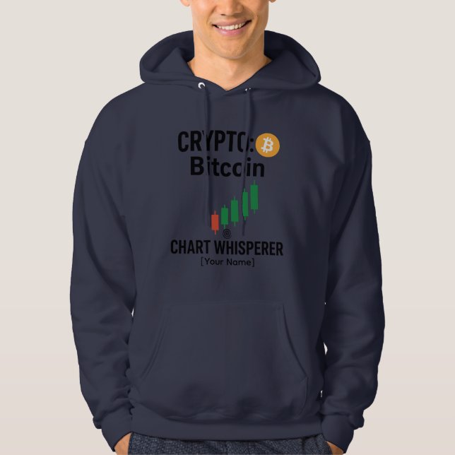 Veste À Capuche Crypto Bitcoin Chart Whisperer Trader Hoodie (Devant)