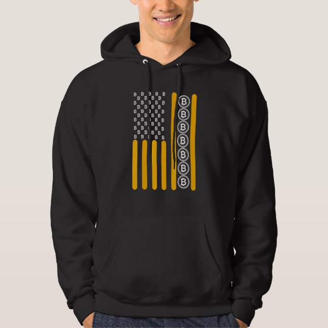 Veste À Capuche Crypto Bitcoin Cryptomonnaie Blockchain Hodl Drape (Devant)