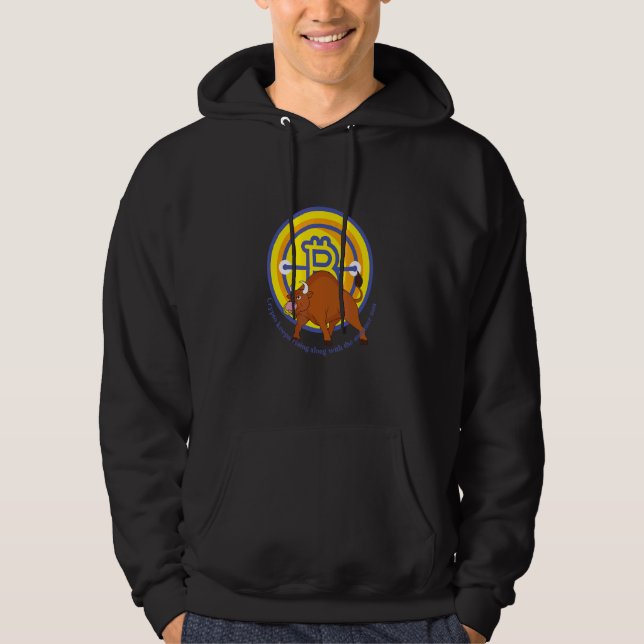 Veste À Capuche Crypto Bull Bitcoin Continue À Monter Comme Le Sol (Devant)