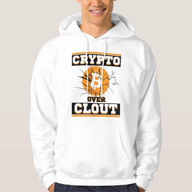 Veste À Capuche Crypto Over Clout™ Conçu pour le Grind Blockchain (Devant)