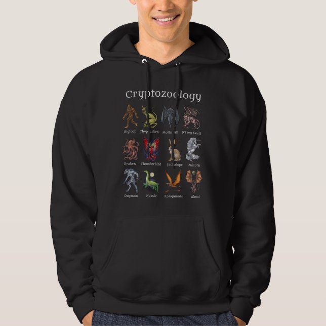 Veste À Capuche Cryptozoology Cryptid Creatures (Devant)