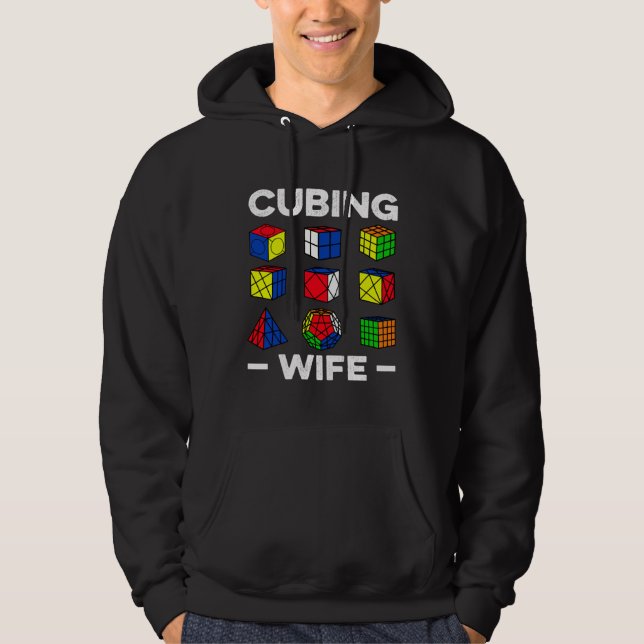 Veste À Capuche Cubing Wife Speedcubing Speedsolving Cuber (Devant)
