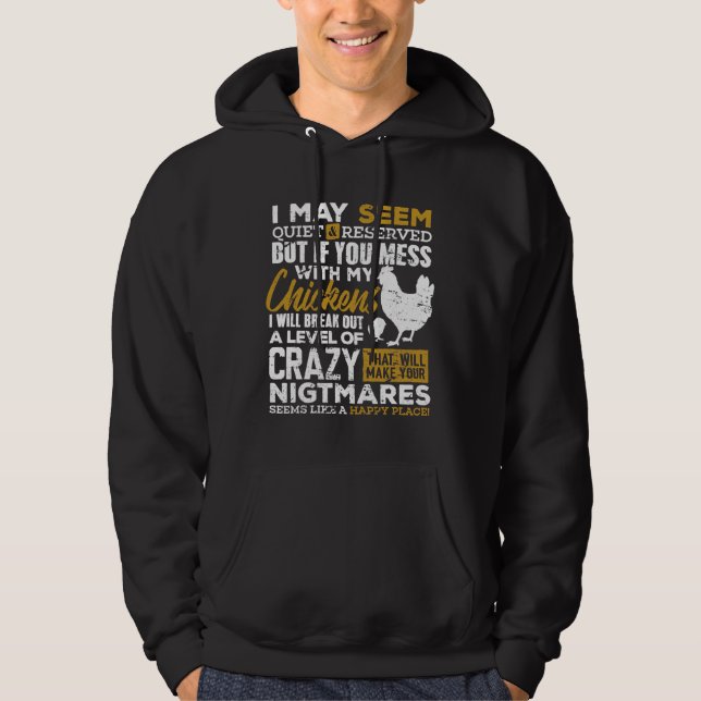 Veste À Capuche Cultivateur de poulets mignons (Devant)