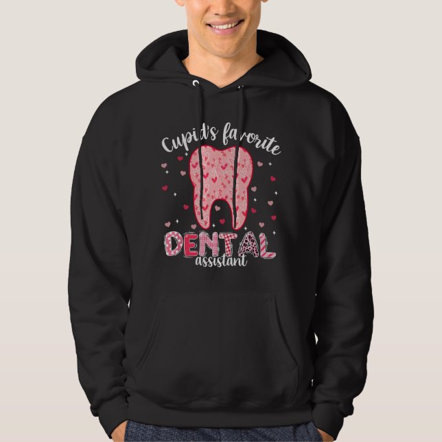 Veste À Capuche Cupidon dentaire préféré de l'assistante dentaire  (Devant)