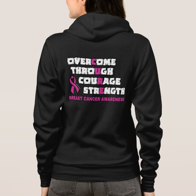 Veste À Capuche CURE...Cancer du sein (Dos)