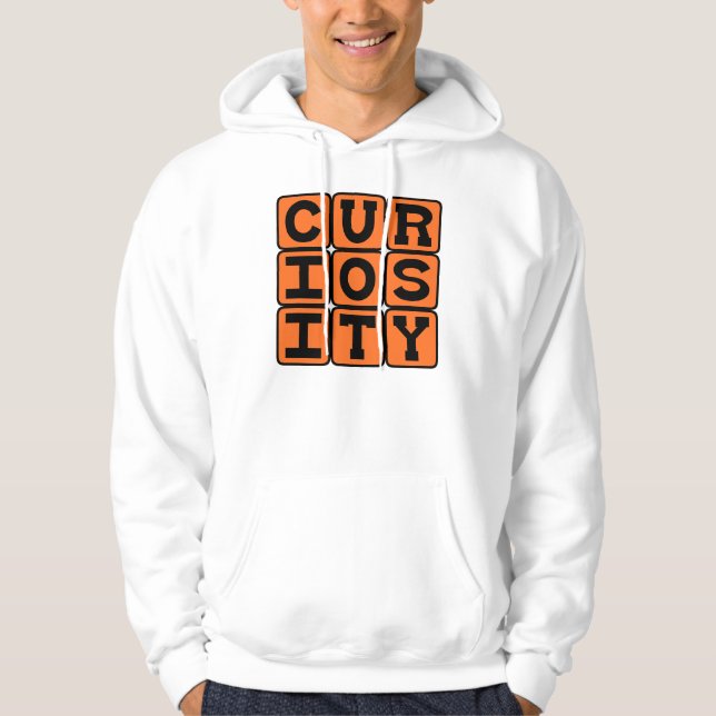 Veste À Capuche Curiosité, ce qui a tué le chat (Devant)