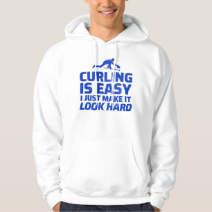 Veste À Capuche Curling hiver glace sport Curler drôle