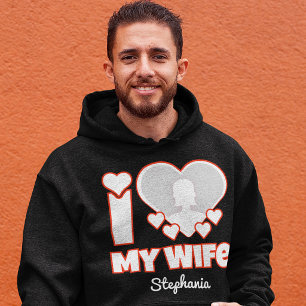 Veste À Capuche Custom J'aime ma femme – Ajouter nom & photo