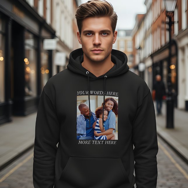 Veste À Capuche Custom Picture T-Shirt with Editable Text (Créateur téléchargé)