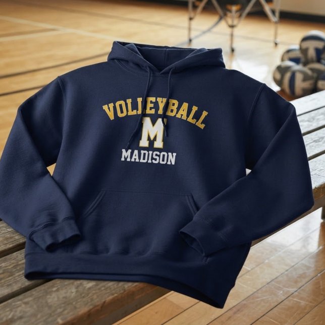 Veste À Capuche Custom Volleyball Personalized Team Name (Créateur téléchargé)