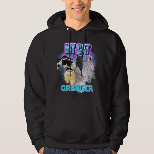 Veste À Capuche Customisez votre propre chat Bootleg 90's Style Ph (Devant)