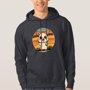 Veste À Capuche Cute animal de dessin dans le coucher de soleil ré