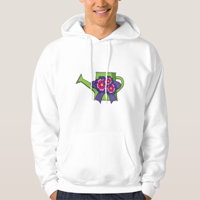 Veste À Capuche Cute arrosage canne avec Bouquet de fleurs (Devant)