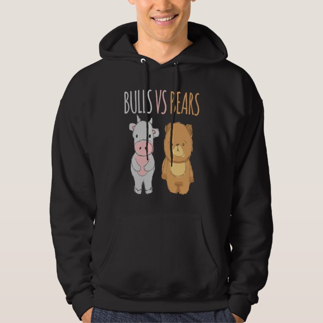 Veste À Capuche Cute Bulls vs Bears  Forex Crypto Stock Traders (Devant)
