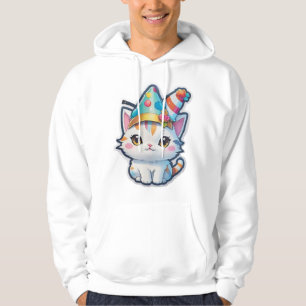 Veste À Capuche Cute cat organise une fête du Nouvel An
