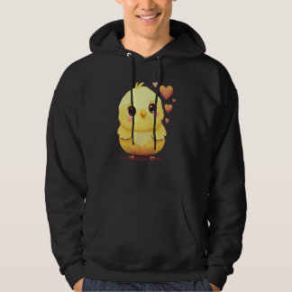 Veste À Capuche Cute Chick Valentines Day Heart Farm Animal Chicke