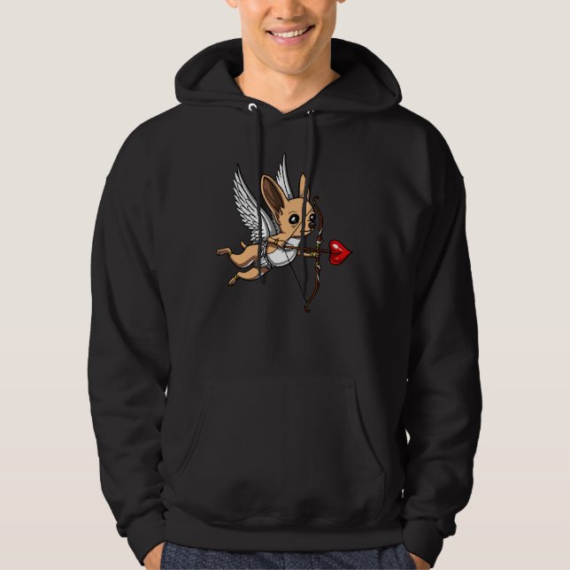 Veste À Capuche Cute Chihuahua Chien Cupid (Devant)