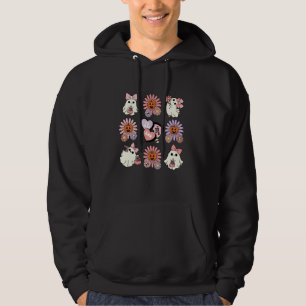 Veste À Capuche Cute Coquette Bow Funky Floral Boo Ghost Éffrayant