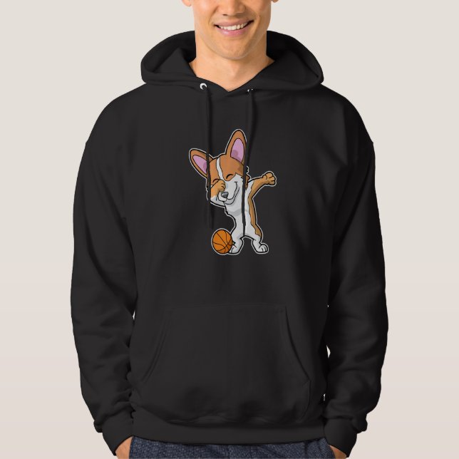 Veste À Capuche Cute Corgi Dog Basket Premium (Devant)