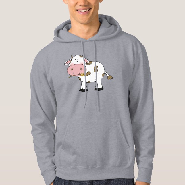Veste À Capuche Cute Cow Design adorable d'art animal de ferme pou (Devant)