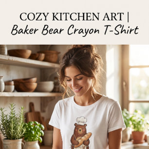 Veste À Capuche Cute Crayon Baker Bear avec T-Shirt de Chef au Pai