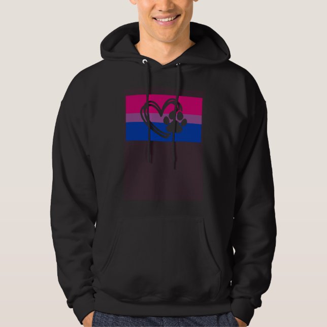 Veste À Capuche Cute Dog Mom Dad Paw Gay Bisexual Pride Flag Queer (Devant)