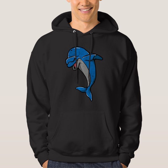 Veste À Capuche Cute Dolphins Whales Dabbing Dolphin Whale Boys Gi (Devant)